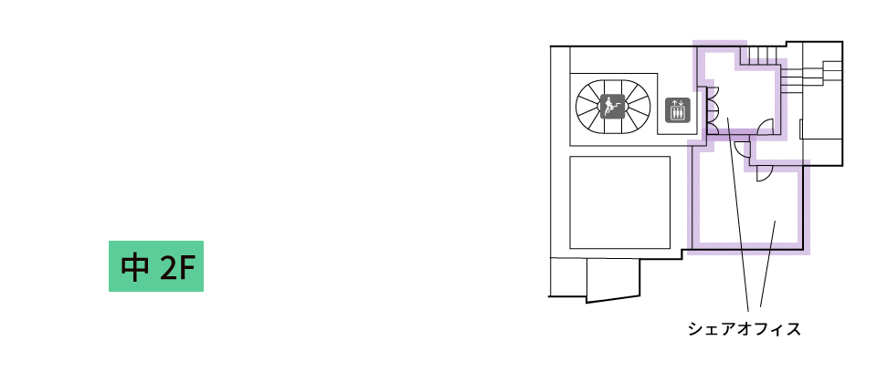 図：Resona Kawagoe Base + M2F フロアマップ